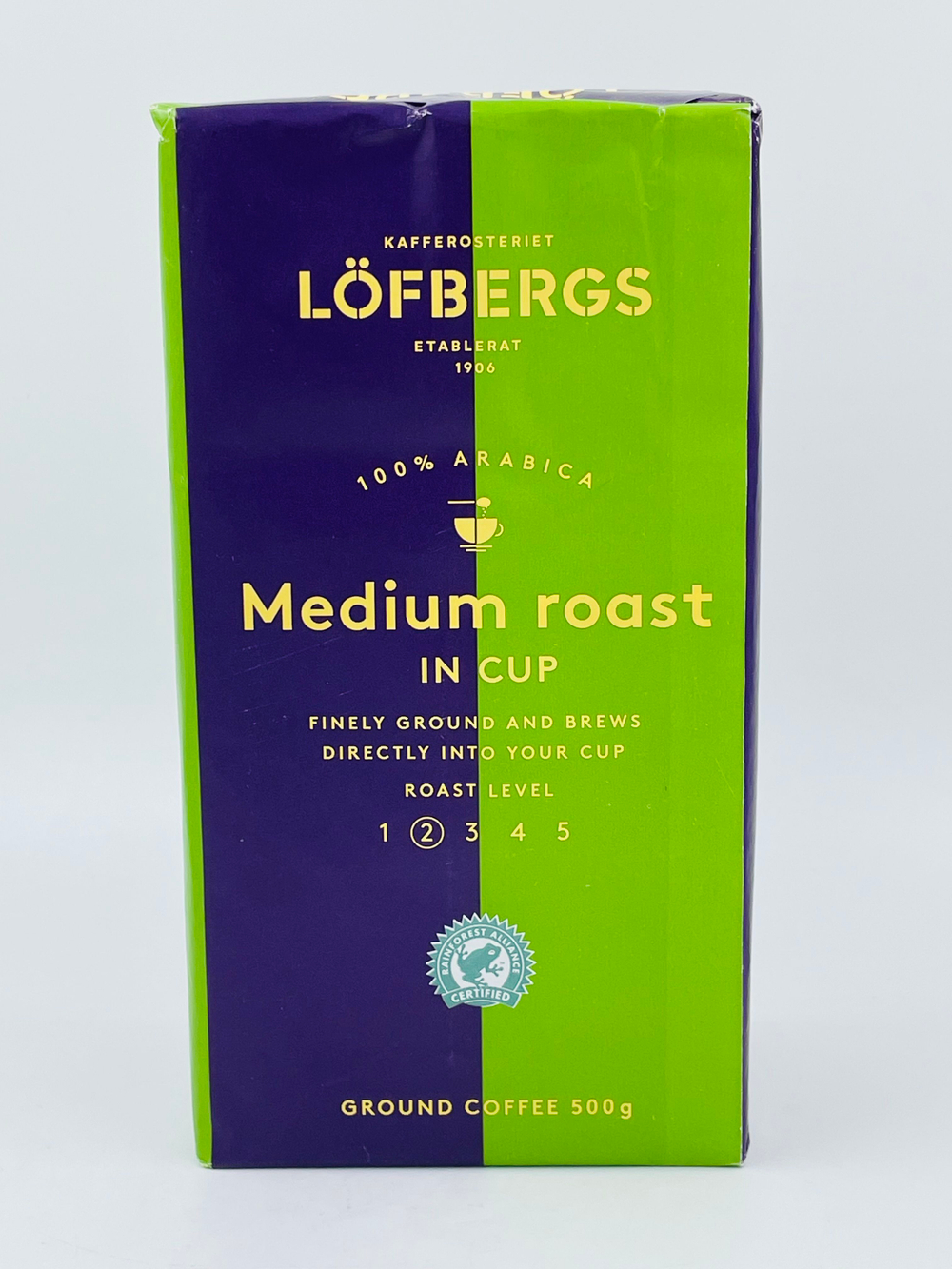Lofbergs Кофе молотый Medium Roast in cup, средняя обжарка, арабика, для заваривания в чашке, 500 г (Швеция)