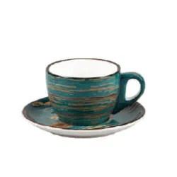 Кофейная пара 100 мл d 12 см h5 см Texture Dark Green P.L. Proff Cuisine [6]