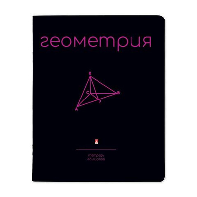 Тетрадь предметная 48л. Геометрия "Simple black" (Альт)