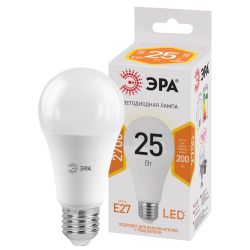 Лампа светодиодная ЭРА STD LED A65-25W-827-E27 25Вт груша теплый белый свет Е27 | Лампы cветодиодные Груша (A)