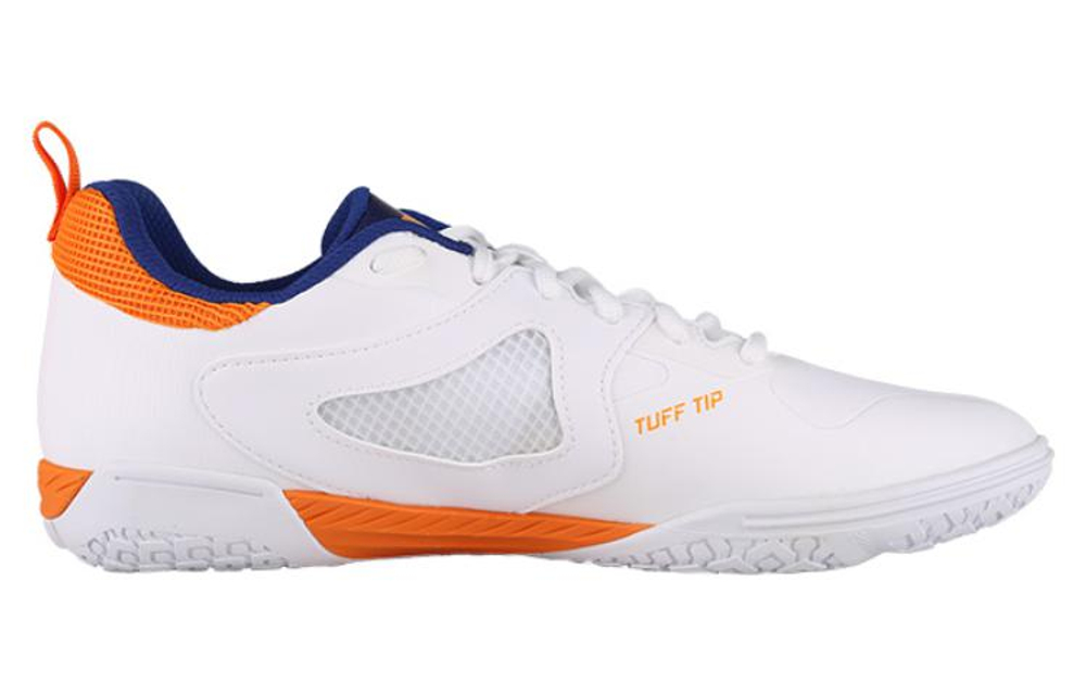 Li Ning Slip Resistant, Abrasion Resistant, Breathable Low top Training Shoes Unisex White Blue Orange