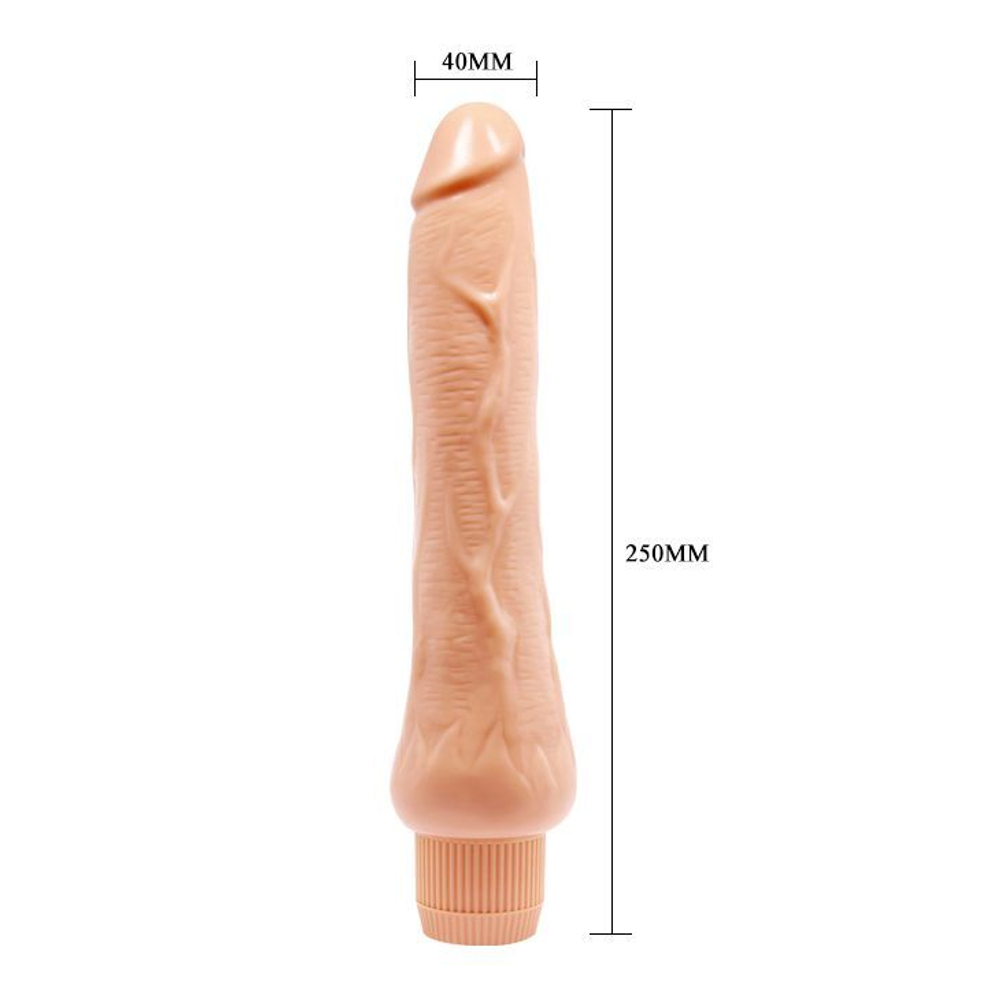 Телесный вибратор-реалистик Dryad - 25 см. (Цвет: телесный)