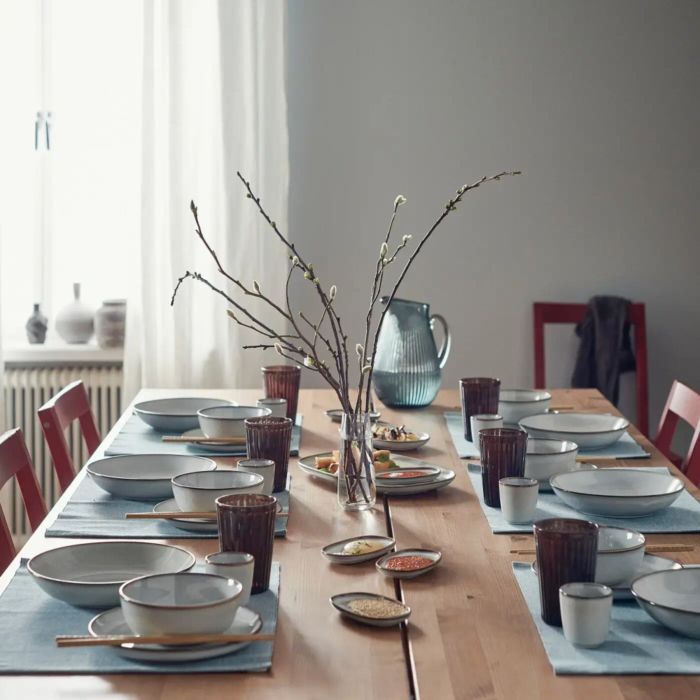 Глубокая тарелка IKEA GLADELIG (ГЛАДЕЛИГ), Серый, 21 см