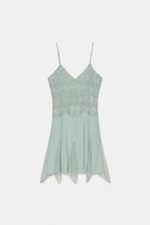 КОРОТКОЕ ПЛАТЬЕ С КРУЖЕВОМ — ZW COLLECTION — ZARA
