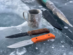 Туристический нож Baikal D2 StoneWash G10 Orange