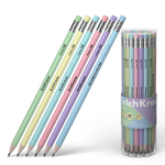 Карандаш ч/г трехгранный, с ластиком HB "Pastel" (Erich Krause)