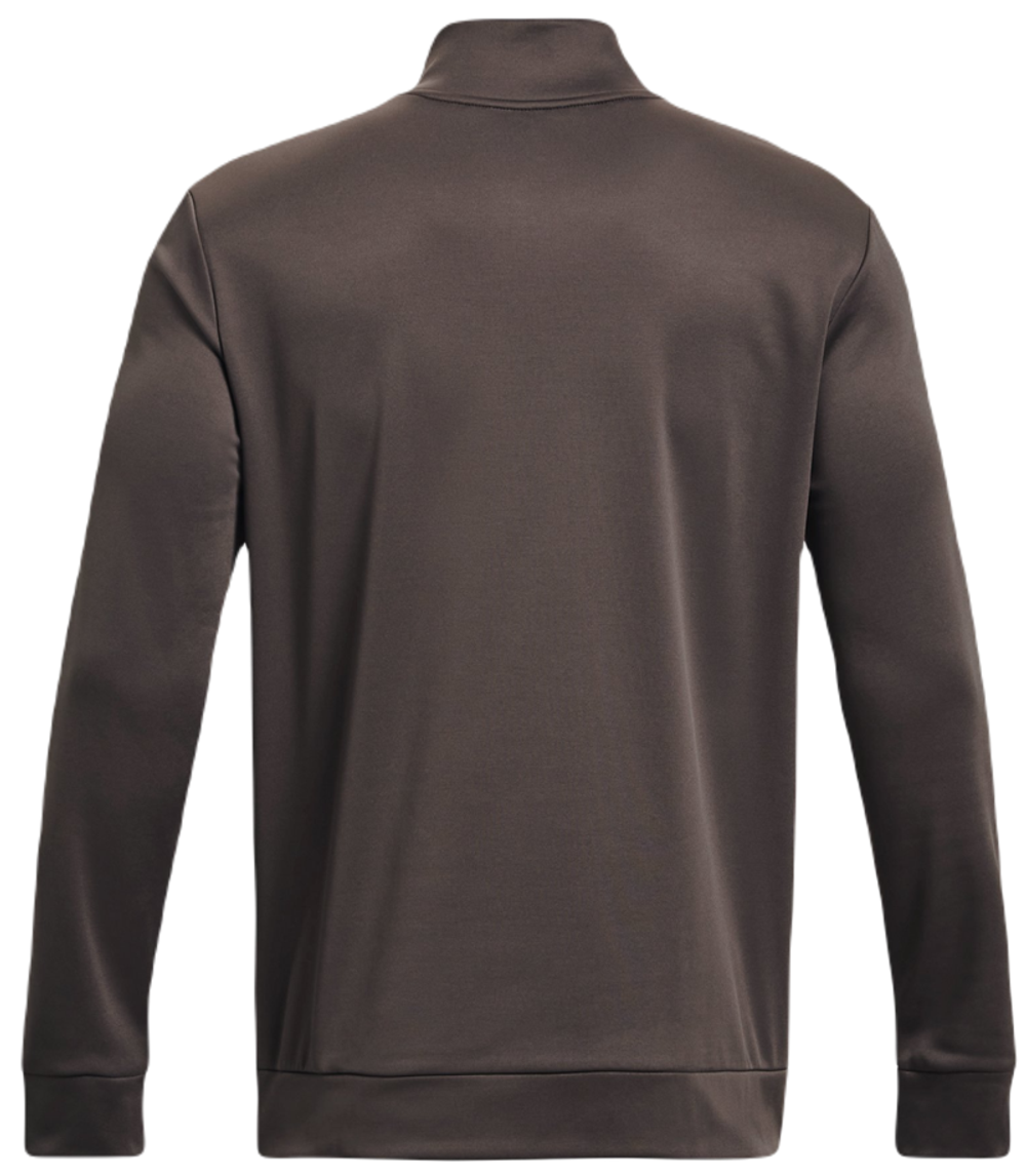 Мужская теннисная кофта Under Armour Men's Armour Fleece 1/4 Zip - fresh clay/black