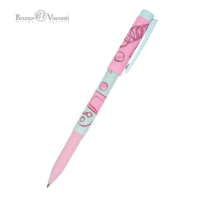 Ручка шариковая 0,7мм синяя "FreshWrite. Life Stile. Pink dream" (BrunoVisconti)