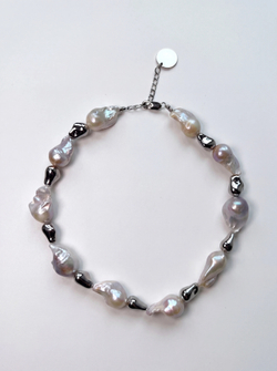 MOJNØ STUDIO   Ожерелье PEARLxSILVER BOBS