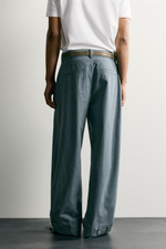 БРЮКИ RELAXED FIT С ЭФФЕКТОМ ПОТЕРТОСТИ И ХЛЯСТИКАМИ — ZARA
