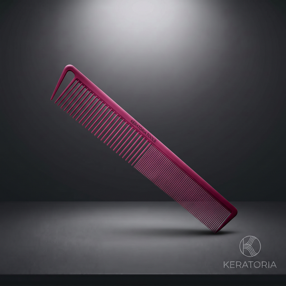 Расчёска карбоновая комбинированная Keratin Tools