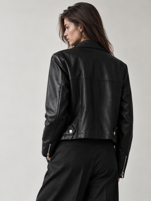 Новая кожаная куртка Emporio Armani, S