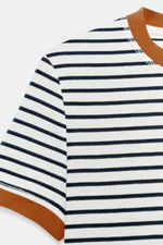 ФУТБОЛКА В ПОЛОСКУ С КОРОТКИМИ РУКАВАМИ — ZARA