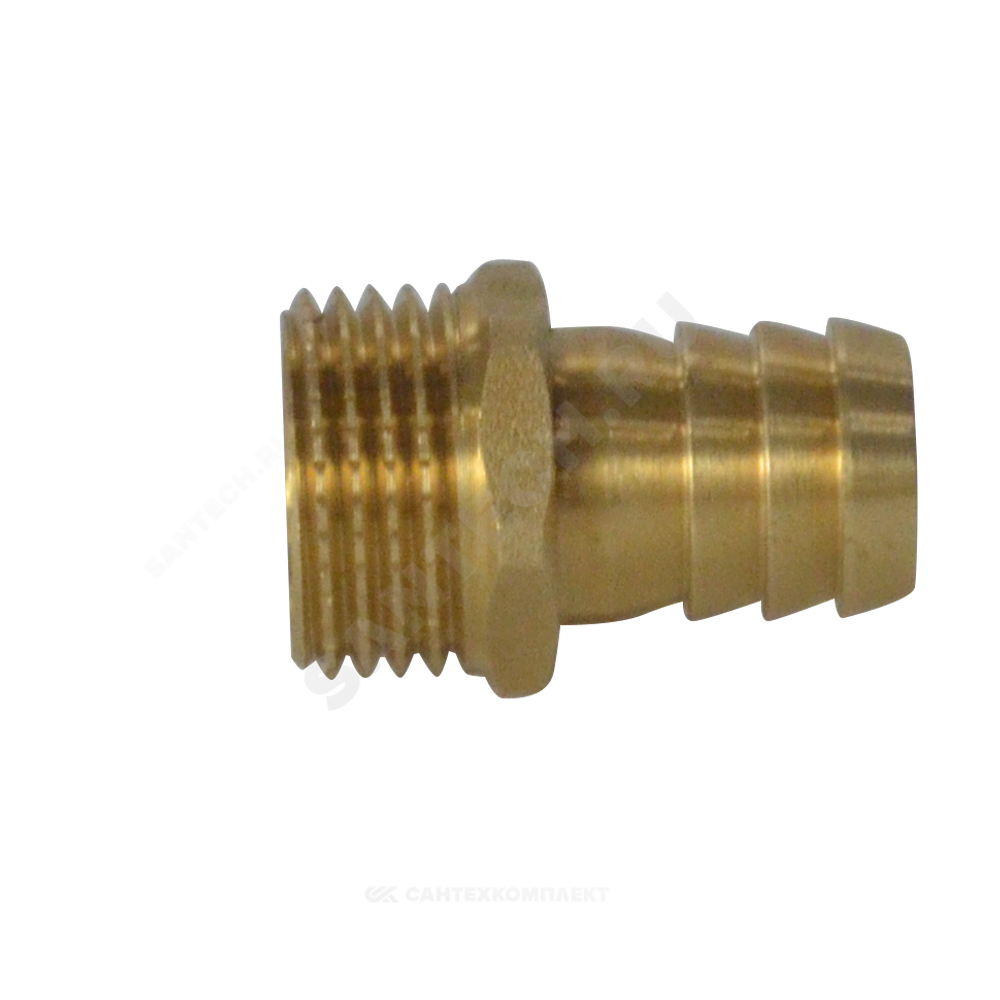 Переходник штуцерный латунь неразъемный для шланга Дн 20х1/2" НР SantechSystems