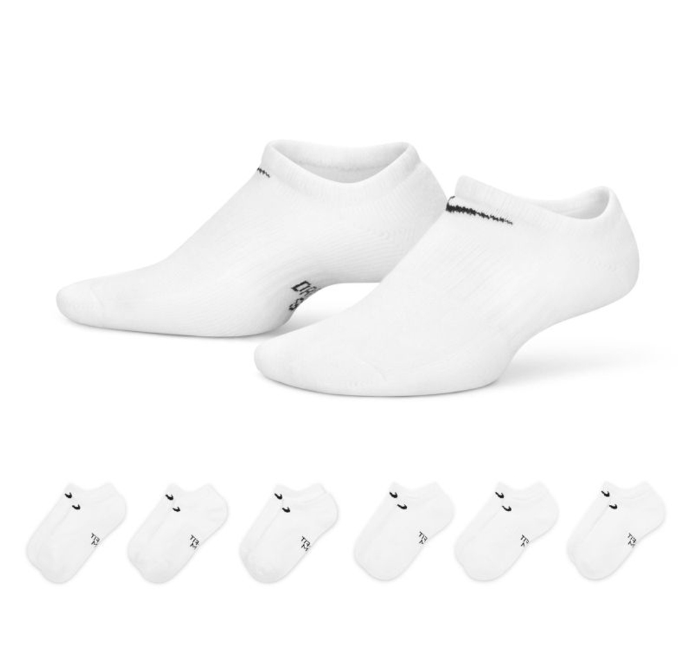 Теннисные носки Nike Everyday Cushioned No-Show 6P — white/black