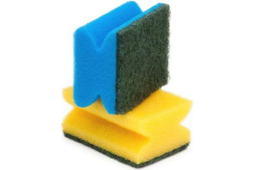 ГУБКИ КУХОННЫЕ AKTIV С ВЫРЕЗАМИ,5ШТ.В УПАКОВКЕ, 65Х85Х40ММ,PATE 406-038