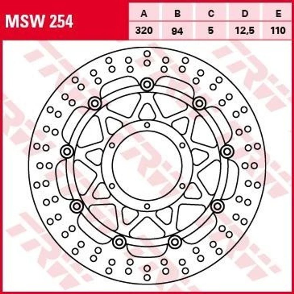 Диск тормозной TRW MSW254