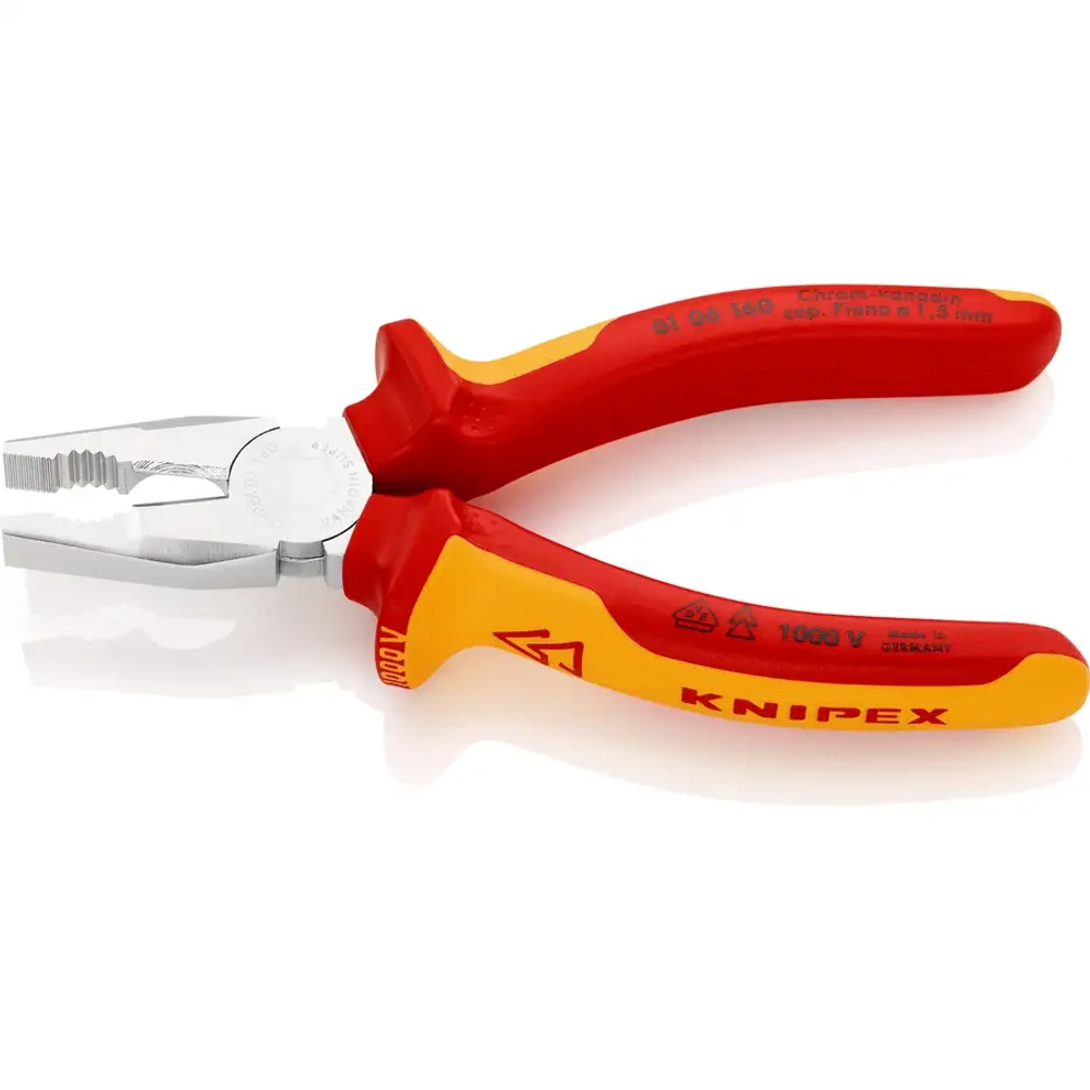 Плоскогубцы комбинированные хромированные 160 мм Knipex 01 06 160
