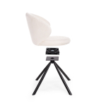 Стул на металлокаркасе Woodville Solomon крутящийся white, black