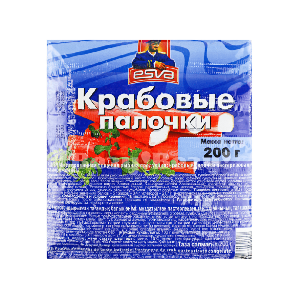 Крабовые палочки ESVA 200 гр