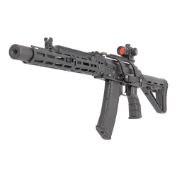 Коллиматор Target Optic 1x21, Weaver, красная марка, точка 2 MOA - общий вид прицела, установленного на карабине