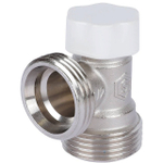 Клапан балансировочный угловой STOUT - 3/4" x 1/2" (НР/НР-американка, PN10, Tmax 120°C)
