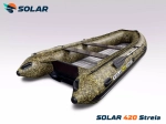 Лодка надувная моторная solar-420 strela jet tunnel