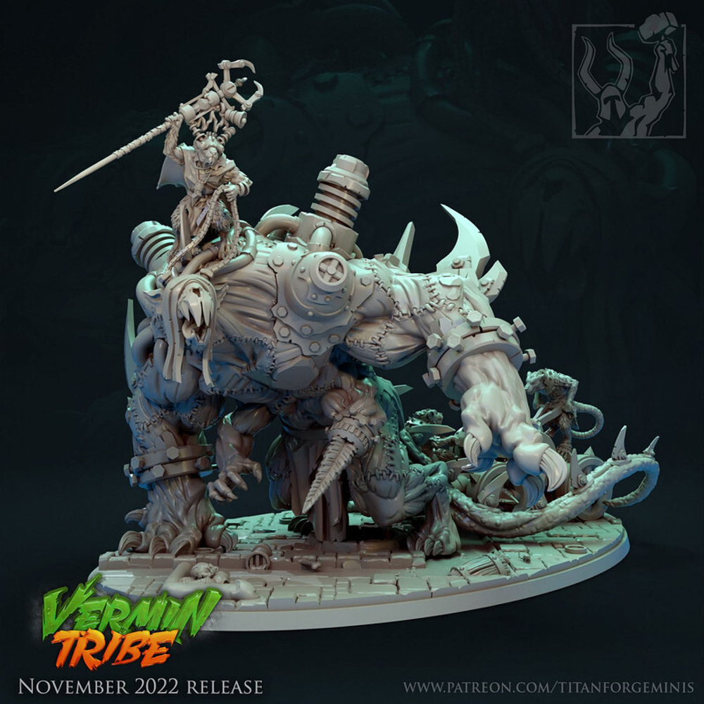 Grand Alliance Chaos Skaven Hell Pit Abomination миниатюра для dnd, днд, pathfinder, фентези, Настольная игра, НРИ, Варгейм, РПГ