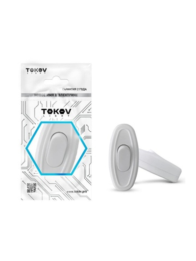Переключатель на шнур 6А 250В IP20 бел. TOKOV ELECTRIC TKL-SW-C01
