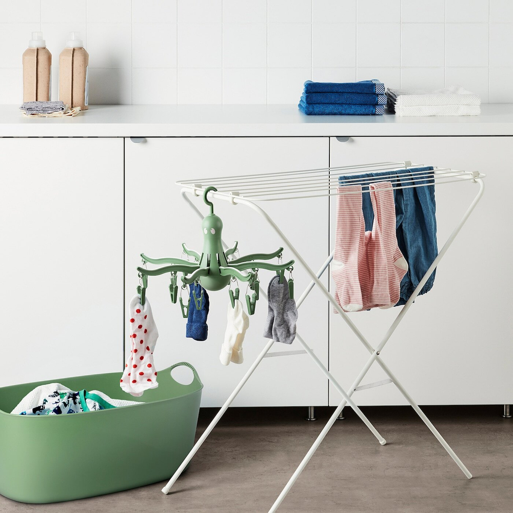 IKEA PRESSA (ИКЕА ПРЕССА) — Вешалка для 16 предметов одежды, зеленая, фото 2