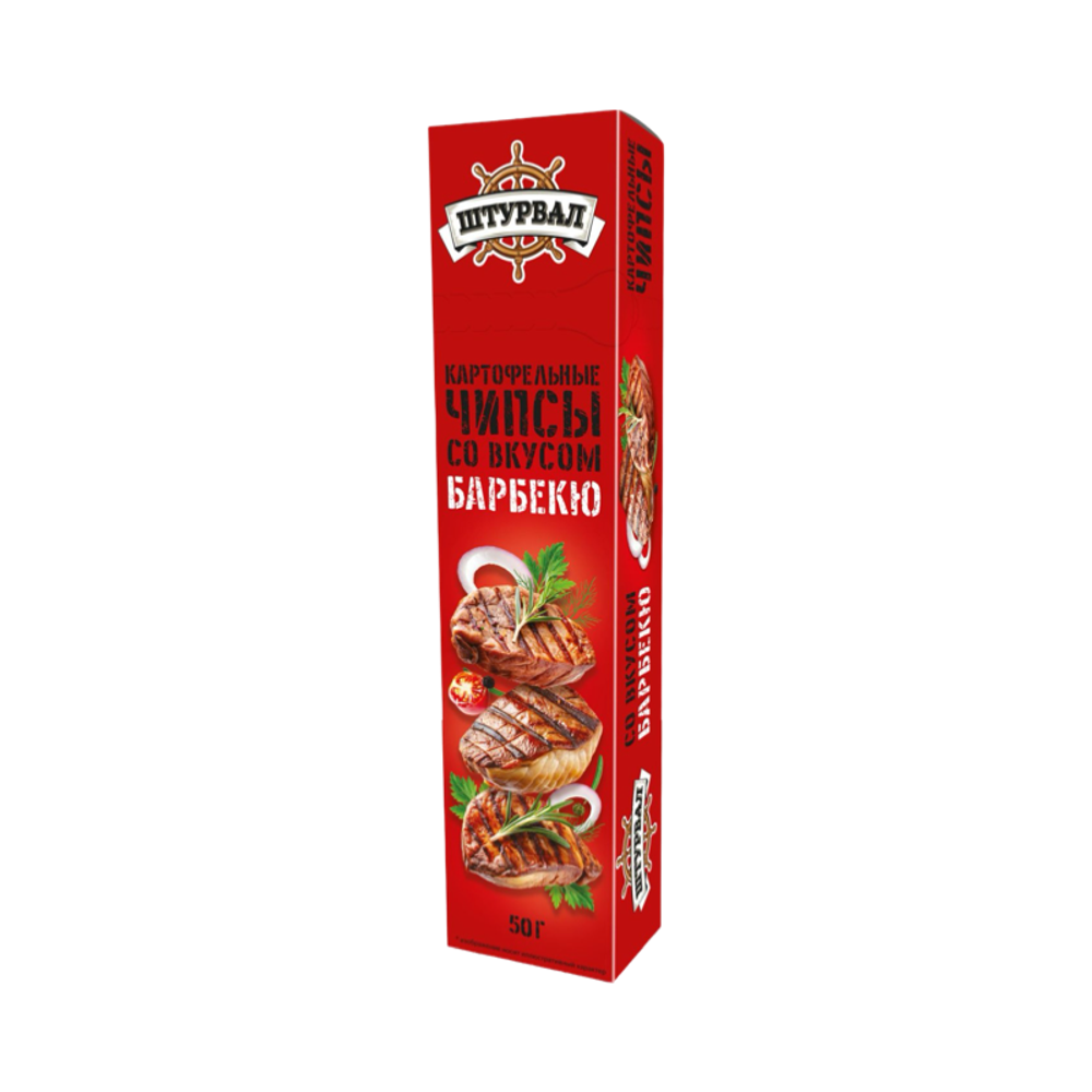 Картофельные пластинки со вкусом барбекю 50гШТУРВАЛ