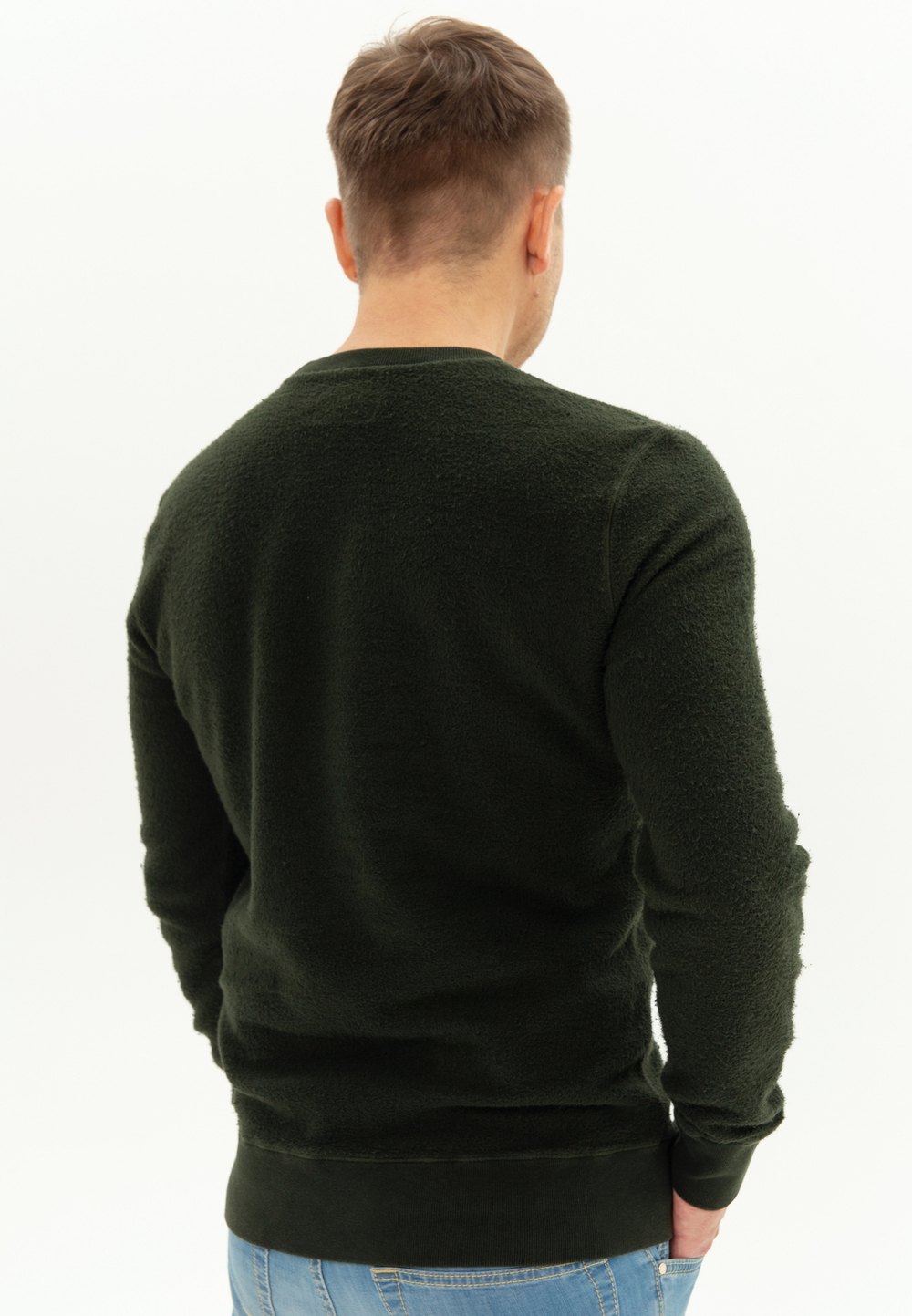 Свитшот реверсный Bowery NYC однотонный Forest Green