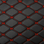 Ковры 3D SHACMAN X3000 (экокожа, черный, красная строчка)