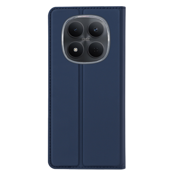 Чехол книжка из PU кожи синего цвета для Xiaomi Redmi Note 15 Pro 5G, серия Skin Pro Series от Dux Ducis