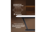 Керамический стол Woodville на тумбе Петир 120(160)х80х75 белый мрамор, графит, темный камень