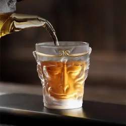 Чашка 240 мл чайно-кофейная без ручки матовая декор Monkey King Barista d 7,3 см h9 см Barbossa [1]