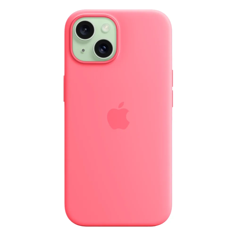 Силиконовый чехол с поддержкой MagSafe Apple Silicone Case для iPhone 15, Pink (Розовый)