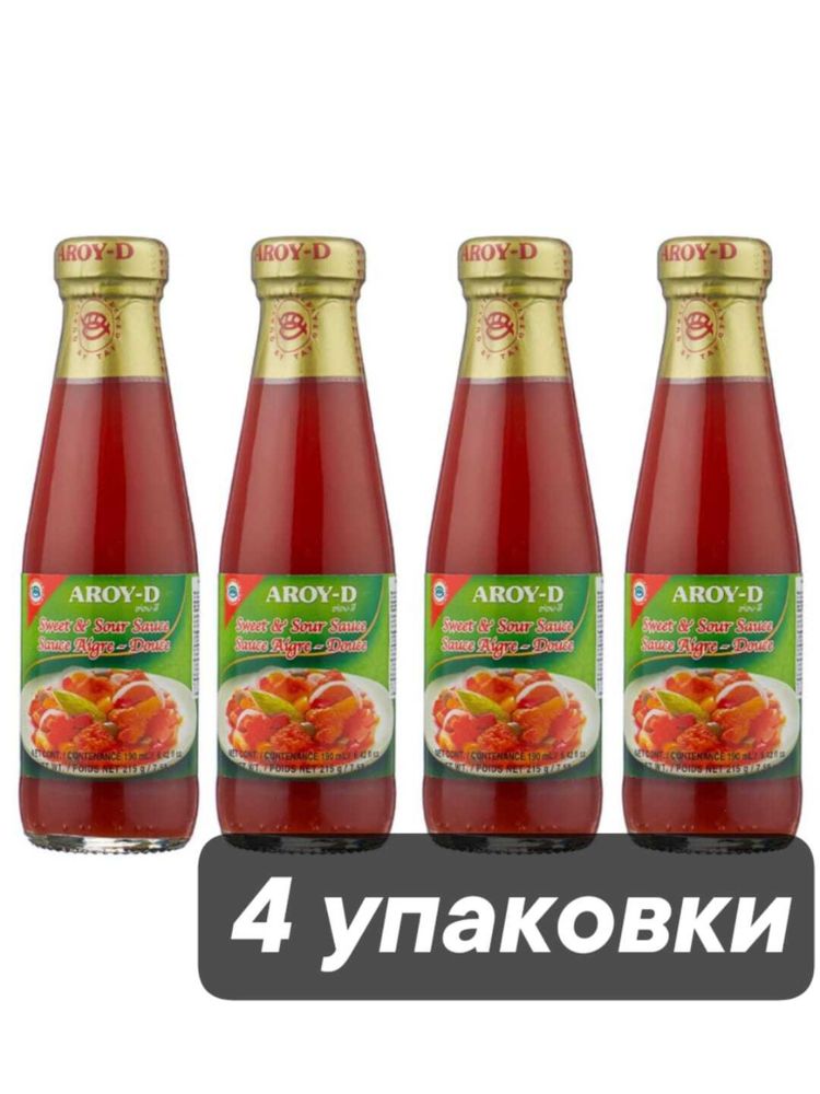 Соус Кисло-Сладкий Aroy-D Sweet &amp; sour, 215 г x 4 шт