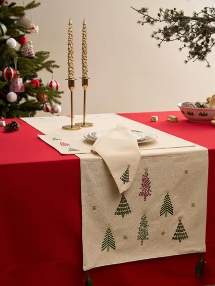 Скатерть из хлопка из коллекции new year essential, 170х170 см