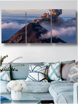 Картина Дыхание вулкана модульная 50x70см 3шт.