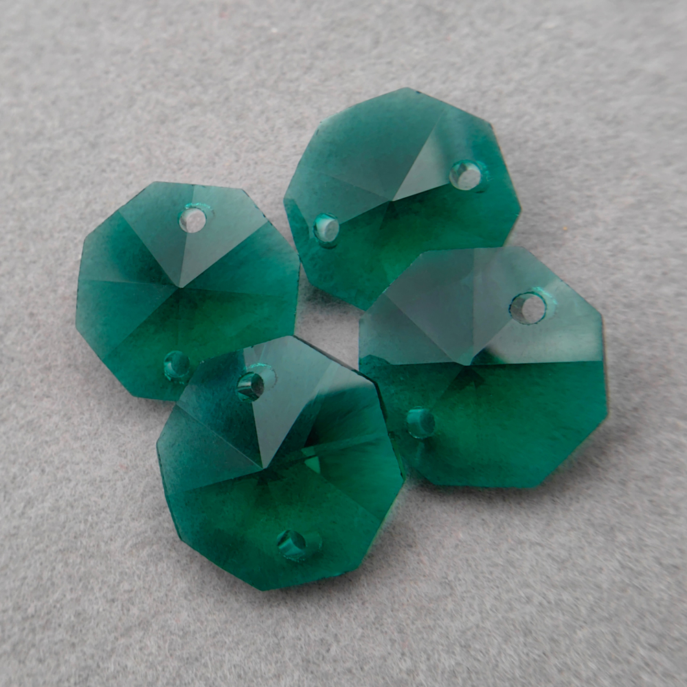 Октагон К9 14 мм с двумя отверстиями, Emerald
