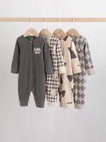 Комбинезон / Cлип для малышей Next F13-451, 4 шт., Серый, Бежевый