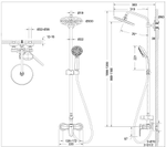 Душевая колонна Bravat Source настенная с одной ручкой (без излива), хром (F9173218CP-A-ENG)