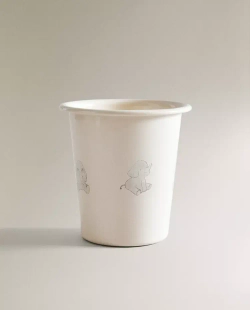 ZARA HOME ДЕТСКИЙ СТАКАН ДЛЯ ЗУБНЫХ ЩЕТОК, КРЕМОВЫЙ