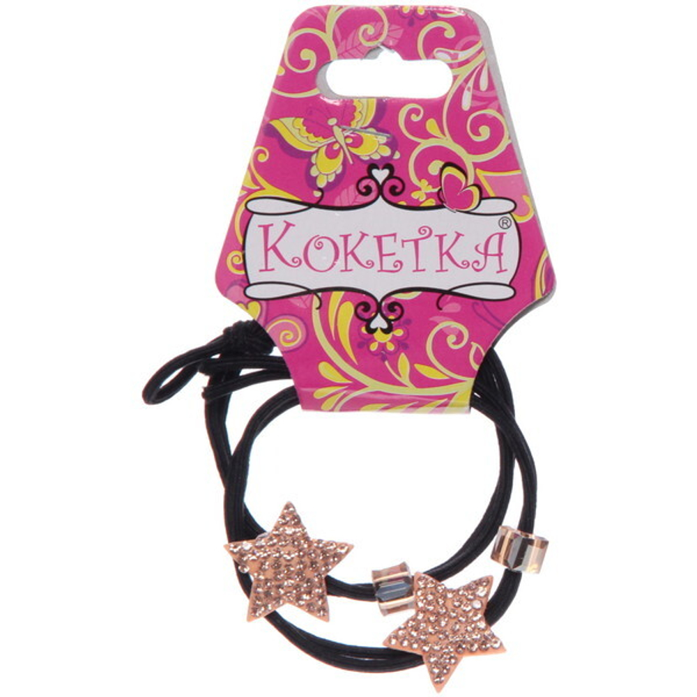 Резинки для волос 2шт «Кокетка - Little gold Звезда», цвет микс, d-5см