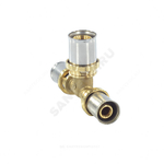 Тройник переходной для МП/PE-X труб латунь пресс Дн 16х20х16 RM151 Giacomini RM151Y045