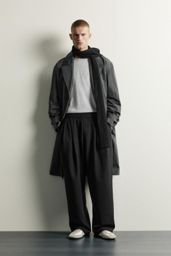 ZARA БРЮКИ COMFORT RELAXED FIT, ЧЕРНЫЙ