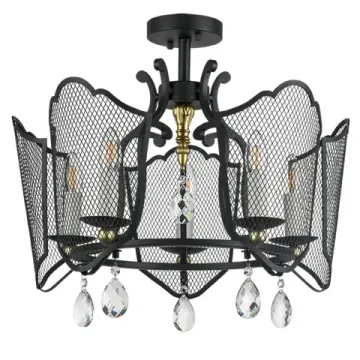 Люстра потолочная 5*Е14 744057 чёрный/золото Castello Lightstar