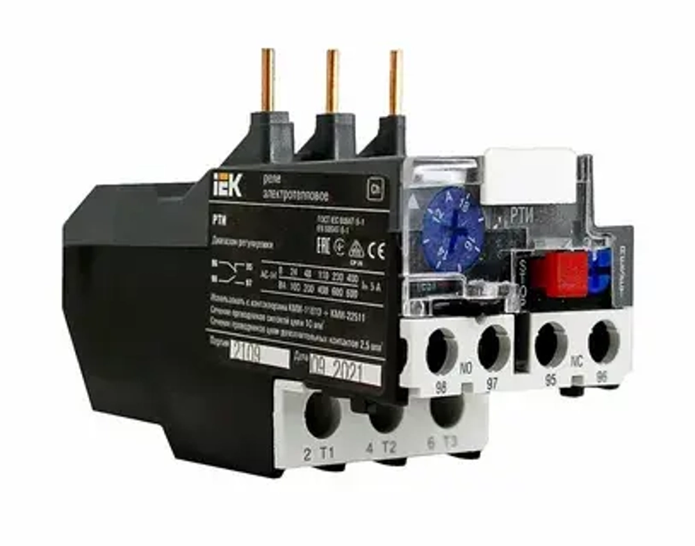 Реле РТИ-1305 электротепловое 0,63-1,0А IEK  арт. DRT10-C063-0001