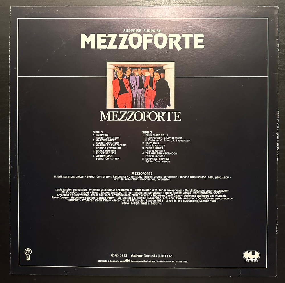Mezzoforte - Surprise Surprise (Италия 1983г.)